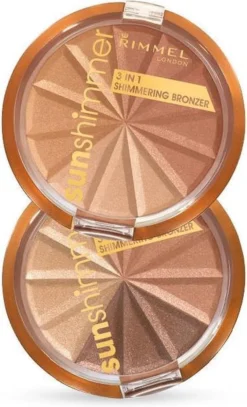 Rimmel London Rimmel - SunShimmer 3 In 1 Shimmering Bronzer Lustrous Powder 9.9 G 1 Gold Princess - -Poeder and Foundation Winkel 728x1200 1