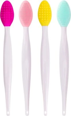 Merkloos Lip Scrub Borstel Set 4-delig - Mee Eters Verwijderen – Gezichtsreiniger – Gezichtsborstel Blackhead Remover -Poeder and Foundation Winkel 736x1200