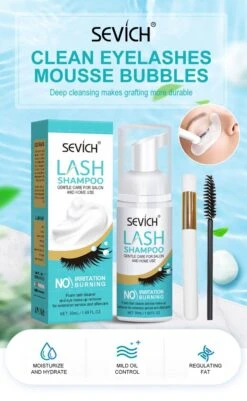 Sevich Wimper Extensions Cleanser - Wimpershampoo - Lash Foam Shampoo - Lash Cleanser - Wimper-shampoo - Assortiment 'Het Gemak'