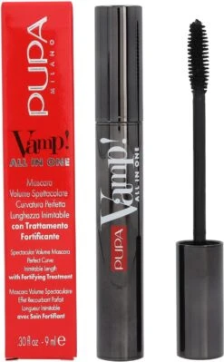Pupa Milano Vamp! All In One Mascara - 101 Extra Black -Poeder and Foundation Winkel 742x1200 1