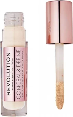 Makeup Revolution - Conceal & Define Concealer C1 -Poeder and Foundation Winkel 755x1200