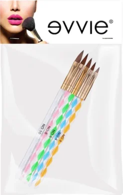 Evvie Acryl Penselen Voor Kunstnagels En Nailart - Set Van 5 -Poeder and Foundation Winkel 757x1200