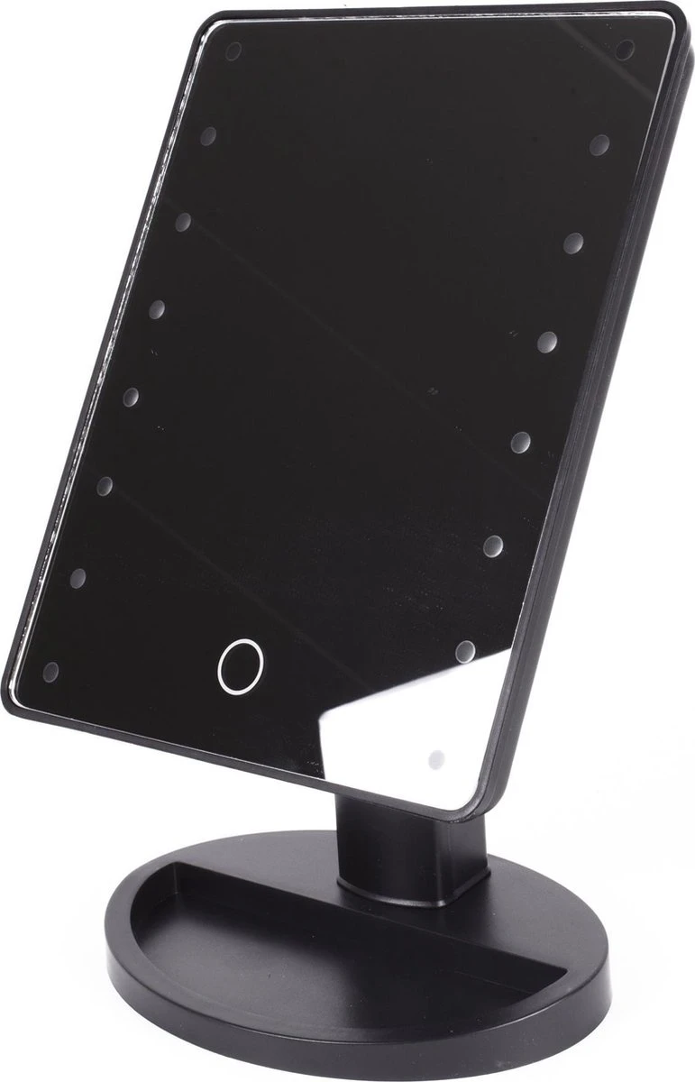Benson Make Up Spiegel - LED Touch - Dimbaar - 16 Leds - Zwart 1 Benson Make Up Spiegel - LED Touch - Dimbaar - 16 Leds - Zwart