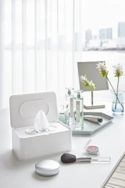 Yamazaki Bakje Voor Vochtige Doekjes - Wit - Met Deksel -Poeder and Foundation Winkel 800x1200 16