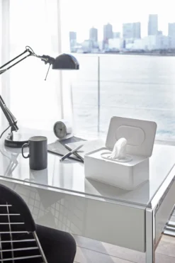 Yamazaki Bakje Voor Vochtige Doekjes - Wit - Met Deksel -Poeder and Foundation Winkel 800x1200 17