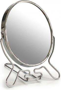 Merkloos Scheerspiegel 14.5cm 2-zijdig (één Zijde 2x Vergrotend) - Aluminium