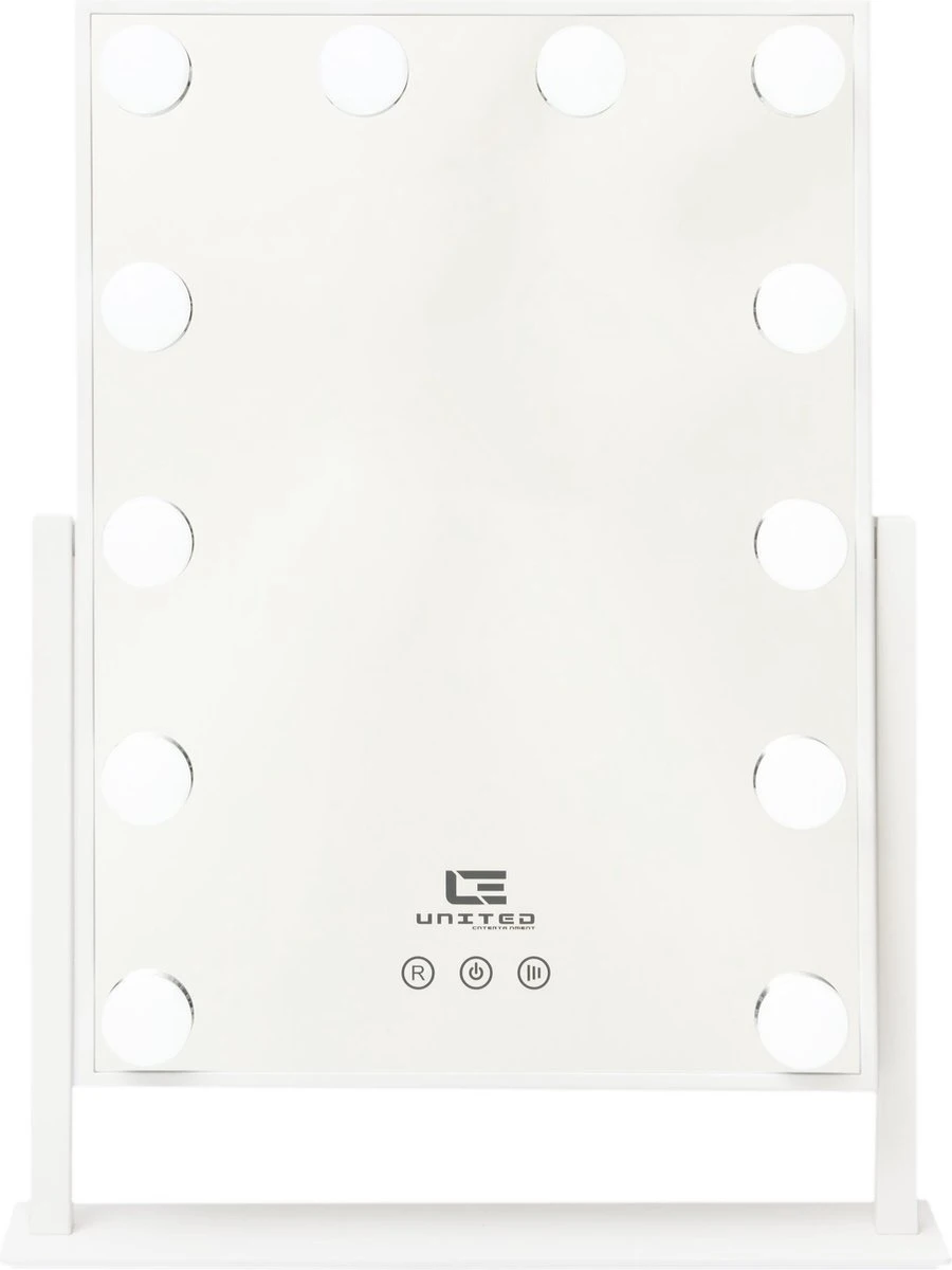 United Entertainment - Hollywood Spiegel Met 12 LEDs - 36x47,5 Cm - Wit 6 United Entertainment - Hollywood Spiegel Met 12 LEDs - 36x47,5 Cm - Wit - Afbeelding 6