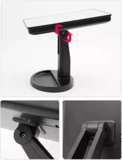 Make-Up Spiegel - LED Verlichting - Zwart - Cosmetica Spiegel - Scheerspiegel -Poeder and Foundation Winkel 921x1200 2