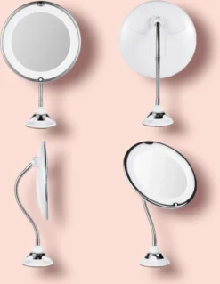 Make-Up Spiegel - 7X Vergroting - LED Licht - Make Up Spiegel Met Verlichting - Vergrootspiegel Met Zuignap - Exclusief Baterijen(Niet Ingegrepen 3AAA)3AAA -Poeder and Foundation Winkel 928x1200 1