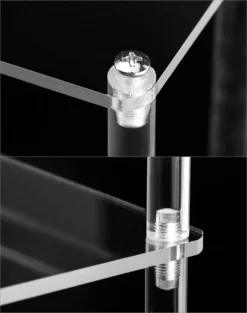 QWORK 3-laags Acryl Displaystandaard, Transparant Acryl Display Riser Plank Voor Figuren, Sieraden, Cupcake, Lippenstift, Nagellak, Kruiden, 30x21x15cm -Poeder and Foundation Winkel 947x1200 5