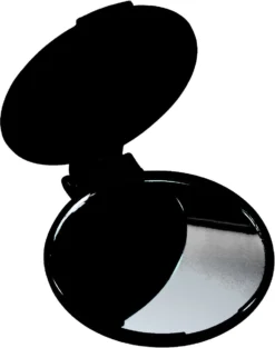 Merkloos Make-up Spiegeltje - Mini Zakspiegeltje Voor In De Handtas - Zwart - Gratis Verzonden