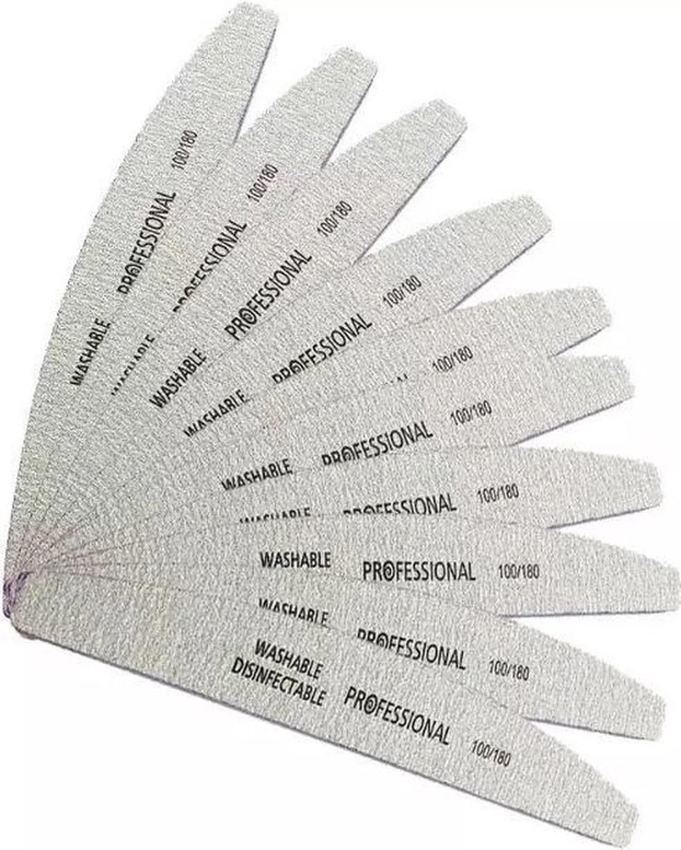Merkloos 10 Professionele Moon Vijlen 100/180 1 Merkloos 10 Professionele Moon Vijlen 100/180