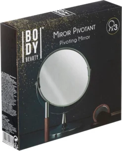 Dubbele Make-up Spiegel/scheerspiegel Op Voet 17 X 23 Cm Zilver - Badkamer Scheerspiegels Op Standaard -Poeder and Foundation Winkel 971x1200 1