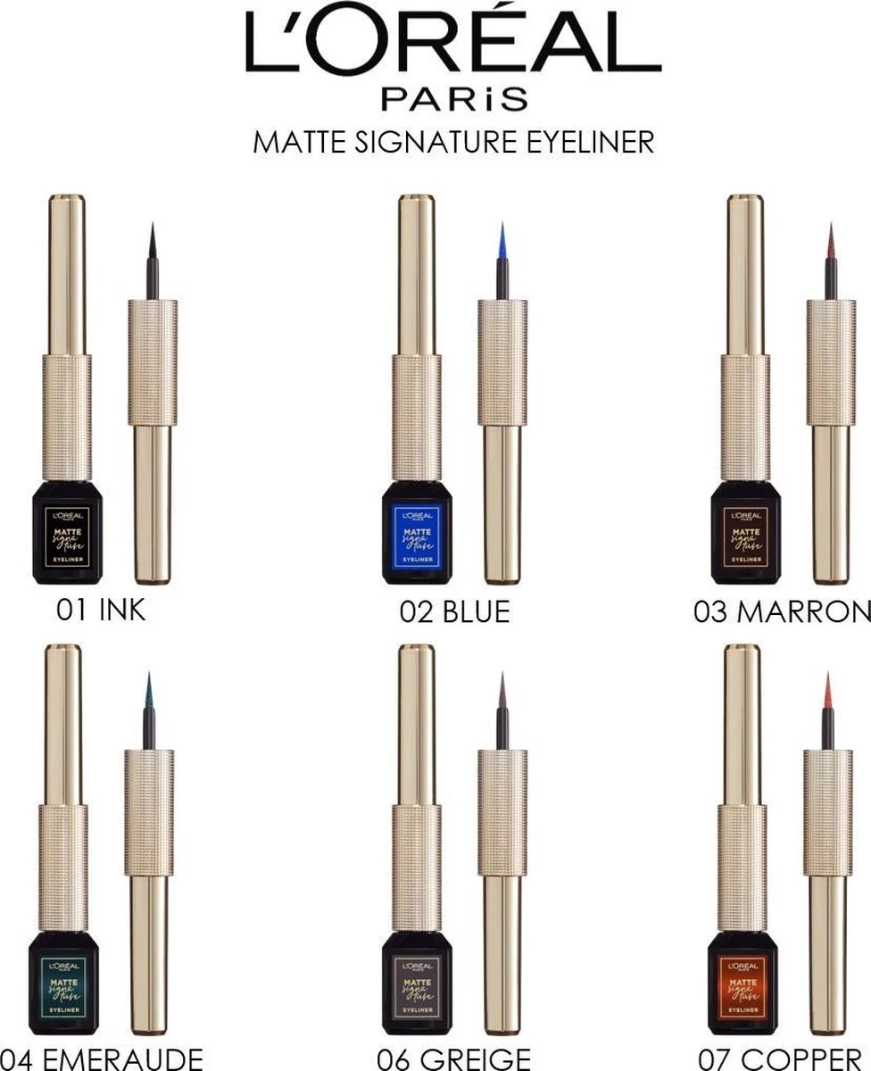 L’Oréal Paris Matte Signature Eyeliner Van Superliner – Matte Liquid Eyeliner – Waterproof - 04 Emeraude – Groen 8 L’Oréal Paris Matte Signature Eyeliner Van Superliner – Matte Liquid Eyeliner – Waterproof - 04 Emeraude – Groen - Afbeelding 8