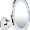 Merkloos Make-Up Spiegel Met Led Verlichting En Zuignap - 360° Verstelbaar 10x Vergroot