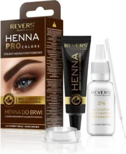 REVERS® Eyebrow Henna Pro Colours Dark Brown 15ml.+15ml.