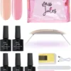 Miss Jules® BIAB Starter Pakket – Builder In A Bottle – BIAB Nagel Builder Gel – BIAB Nagellak Starterset - Inclusief UV/LED Lamp & Instructievideo (NL)